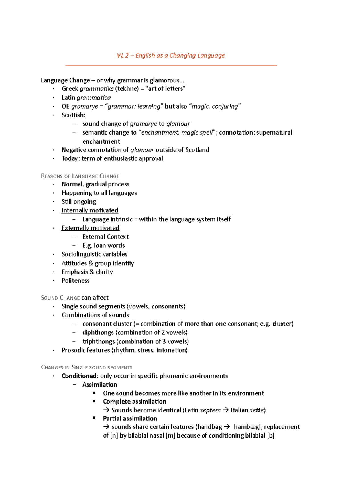 VL 2- English as a Changing Language - VL 2 – English as a Changing ...