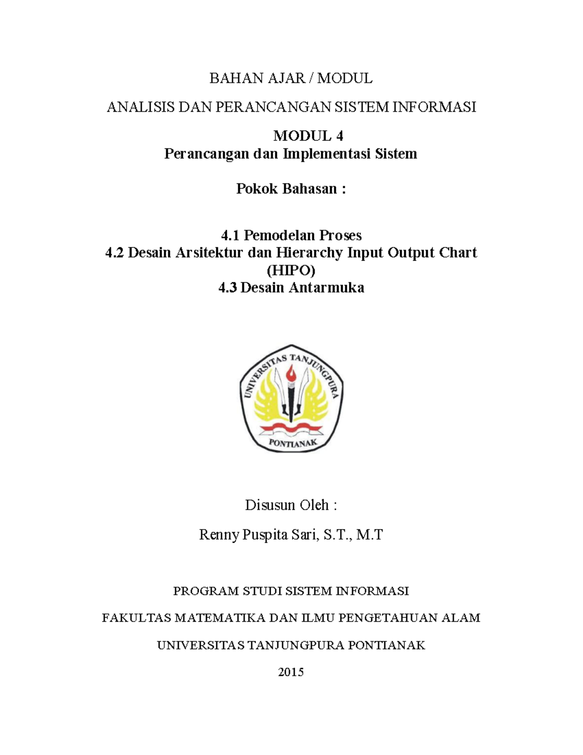 Analisis DAN Perancangan Sistem Informasi Modul 3 - BAHAN AJAR / MODUL ...