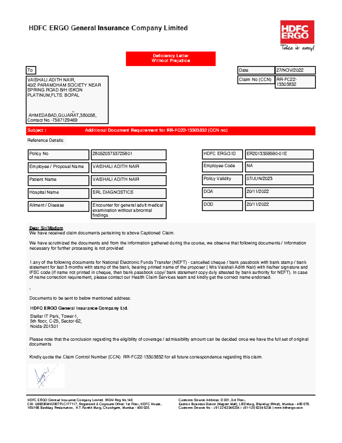 Generate Query Le RR-FC22-13303832 20221127125908214 - Deficiency ...