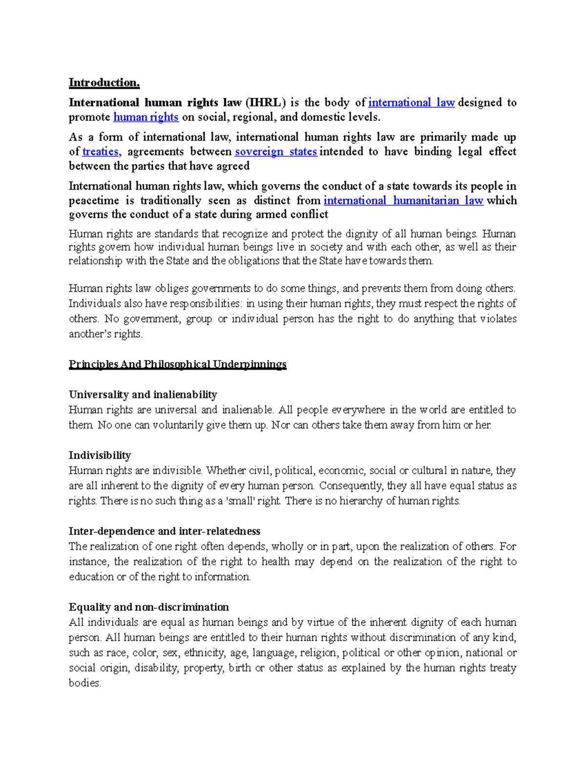 Human Rights Introduction Introduction International Human Rights Human Rights Introduction Introduction International Human Rights