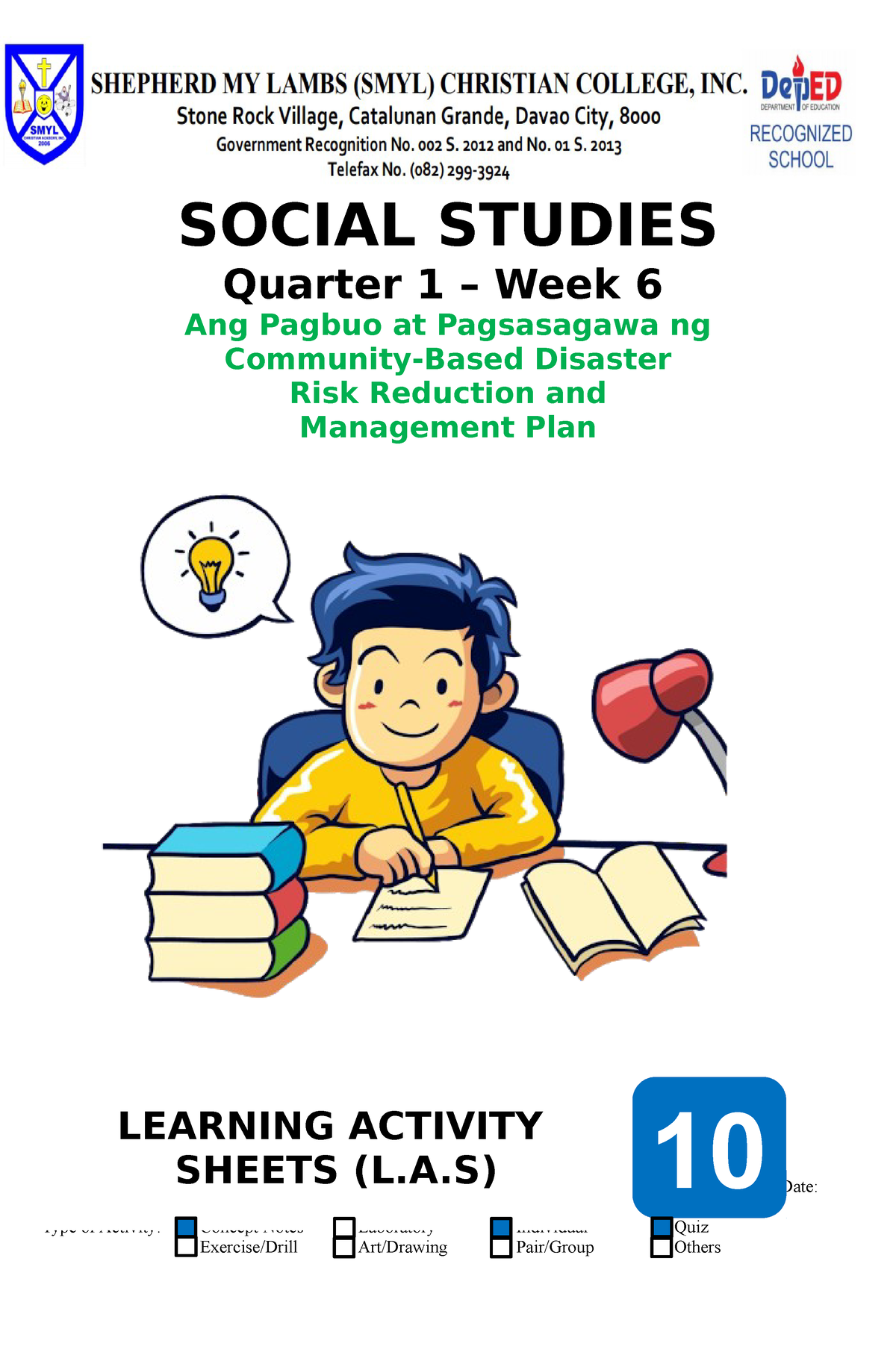 LAS Social Studies 10 WEEK6 Quarter 1 - SOCIAL STUDIES Quarter 1 – Week ...