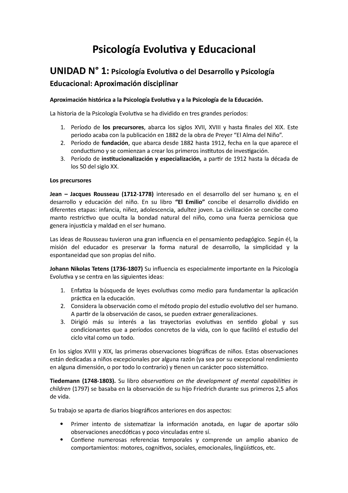 Resumen Completo Psicología Evolutiva Y Educacional Unidad N° 1 Psicología Evolutiva O Del 1583