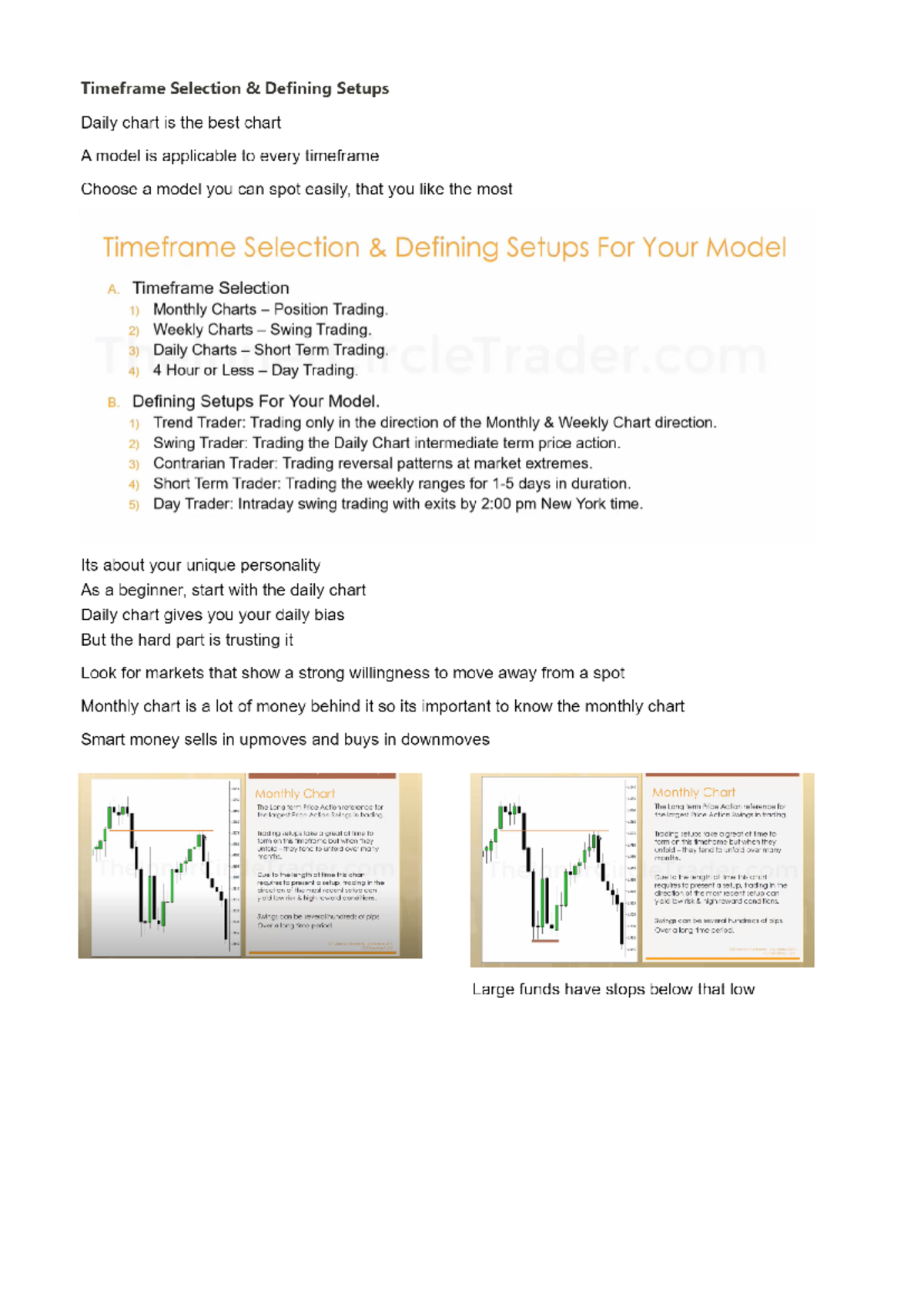 1. Timeframe Selection & Defining Setups - Timeframe Selection 1 ...