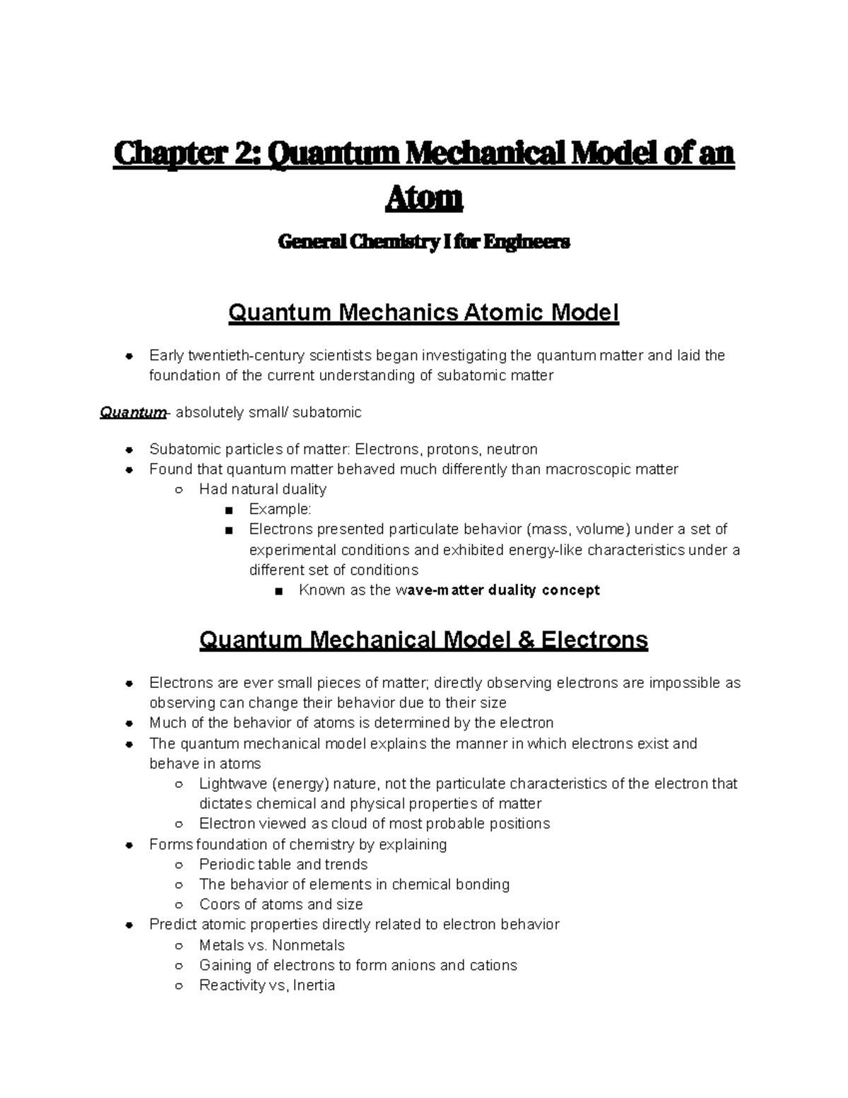 Chapter 2 Quantum Mechanical Model Of An Atom - Chapter 2: Quantum ...