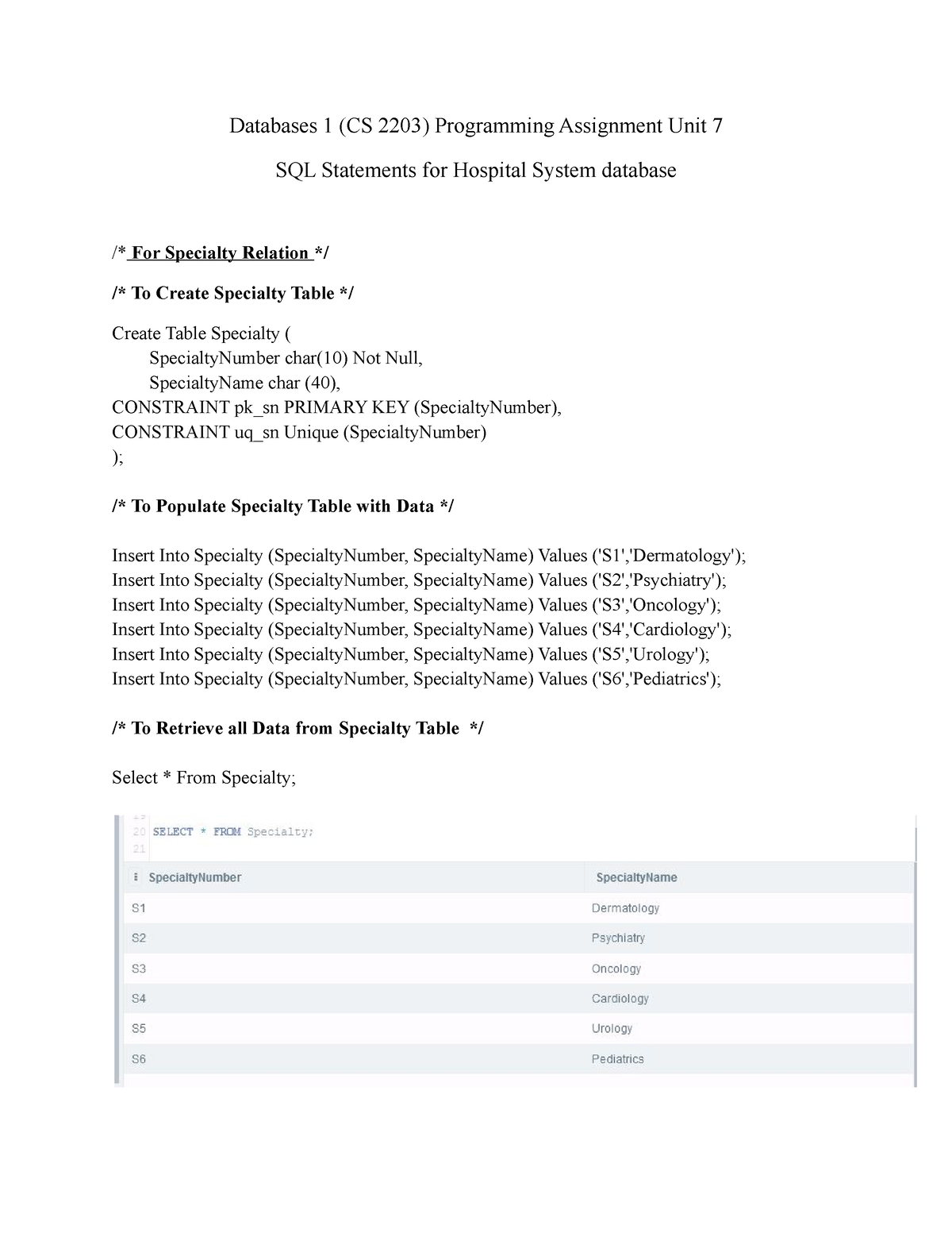 cs 2203 programming assignment unit 4