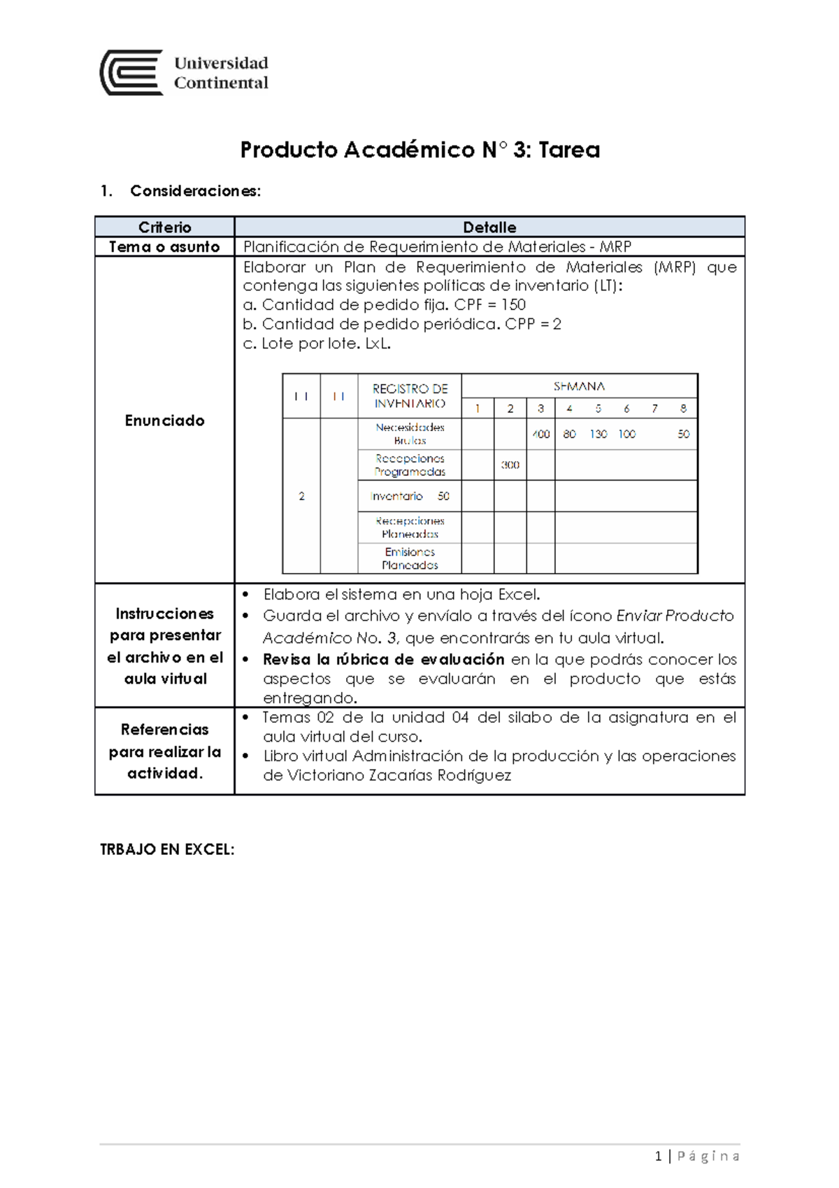 PA Tarea 3 Administracion DE Operaciones - Producto Académico N° 3 ...