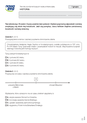 Poznac Przeszlosc 1 Rozdzial 1 Test Gr A I B - Grupa A | Strona 1 Z 3 1 ...