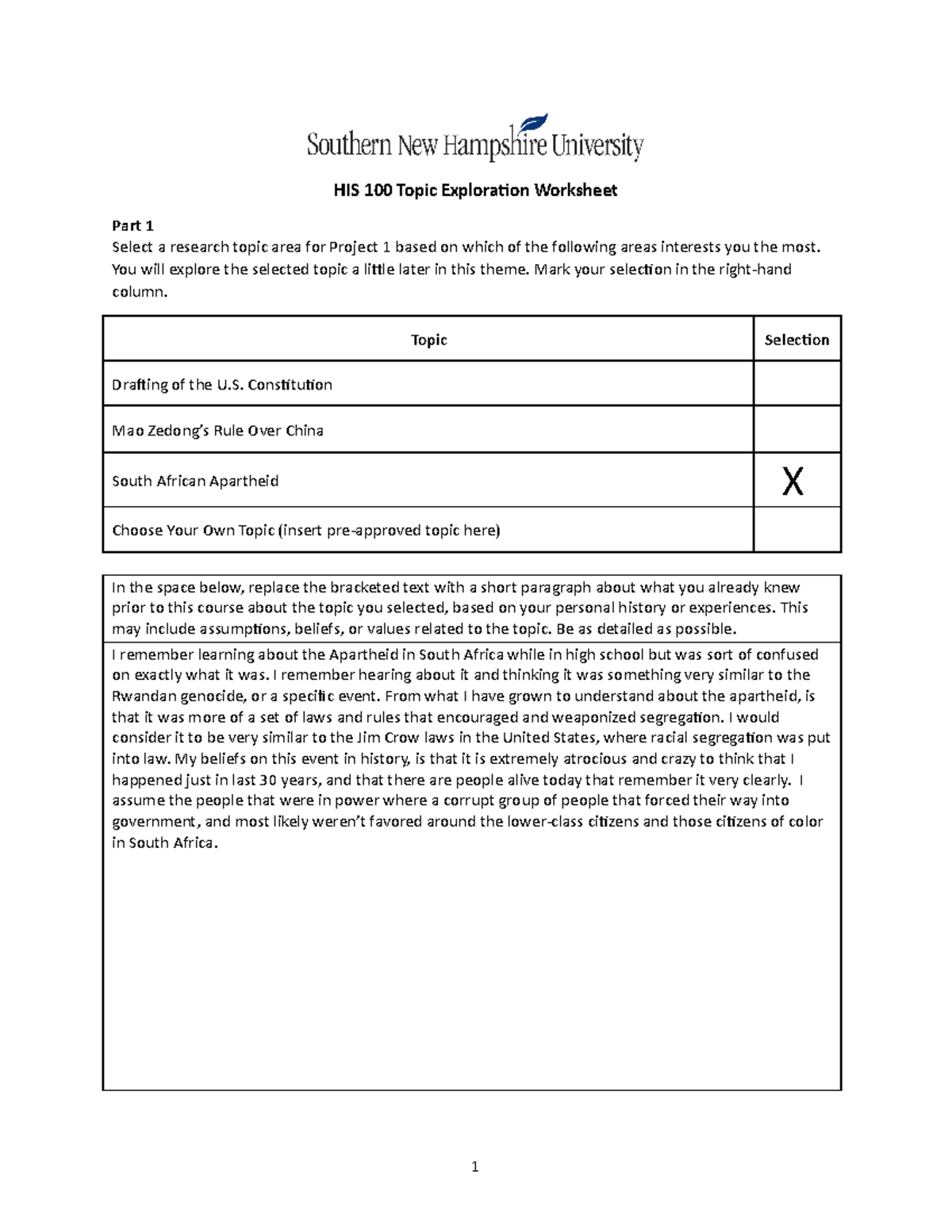 Topic Exploration Worksheet - You will explore the selected topic a ...