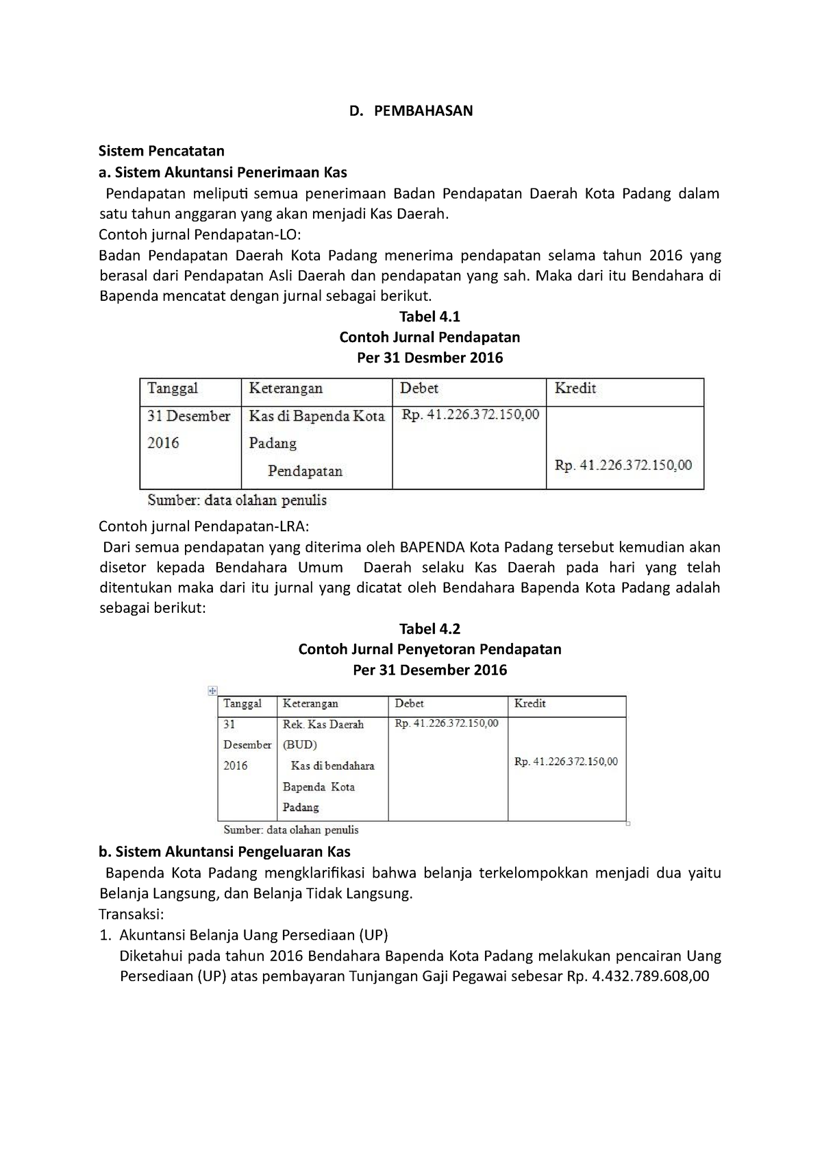 D. Pembahasan - ANALISA PENERAPAN SISTEM AKUNTANSI KEUANGAN DAERAH PADA ...