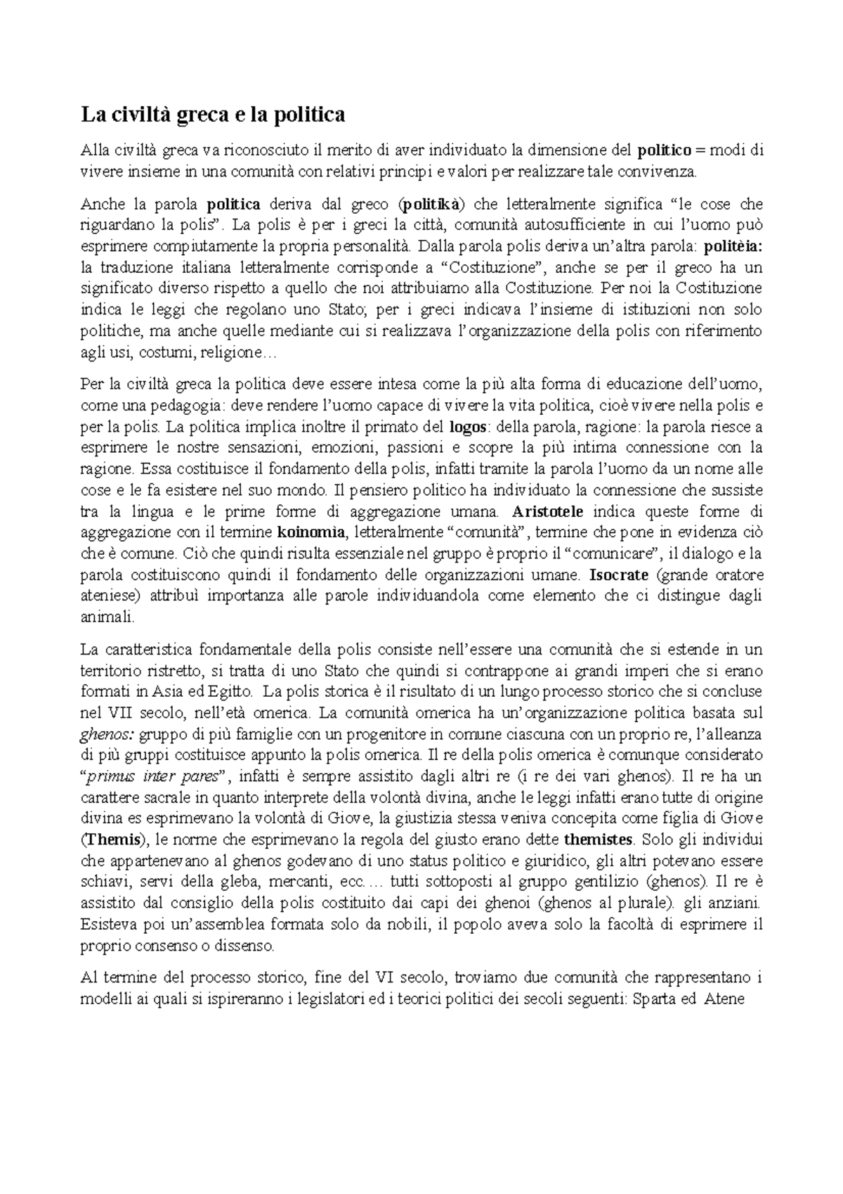 Dottrine politiche appunti prima parte presi