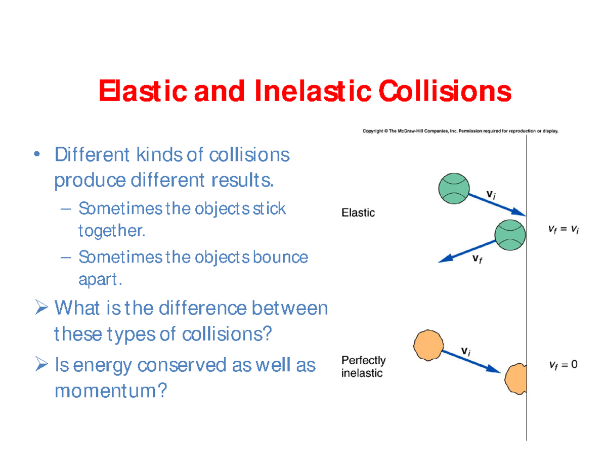 elastic and inelastic collisions experiment