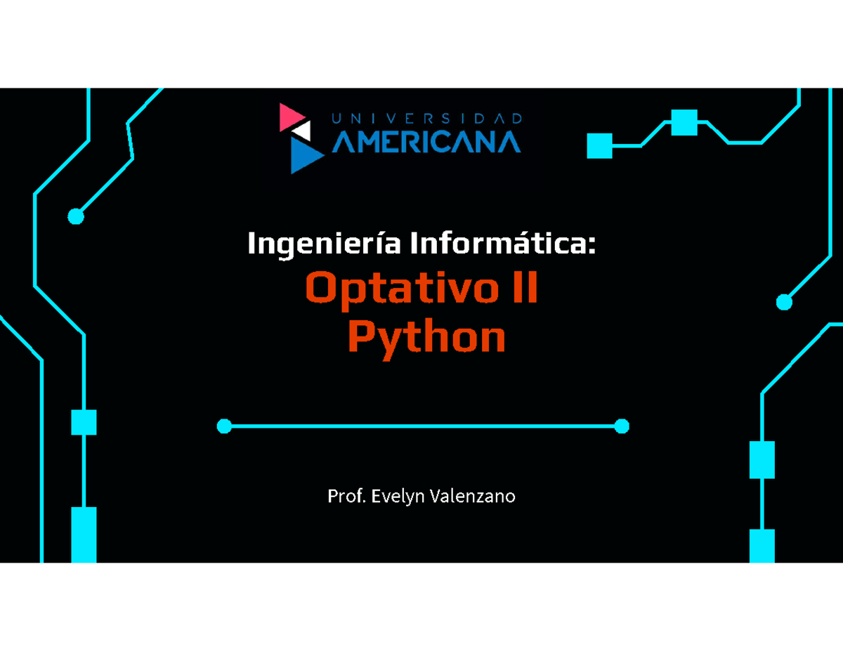 Clase 5 -Optativo II -Python - PDF - Ingeniería Informática: Optativo ...