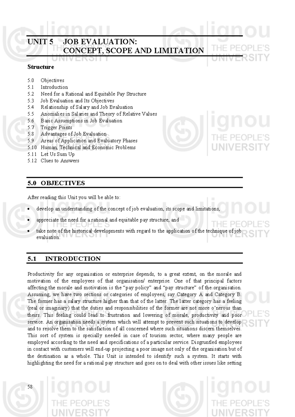 Unit-5-Job Evaluation: Concept, Scope and Limitation - UNIT 5 JOB ...