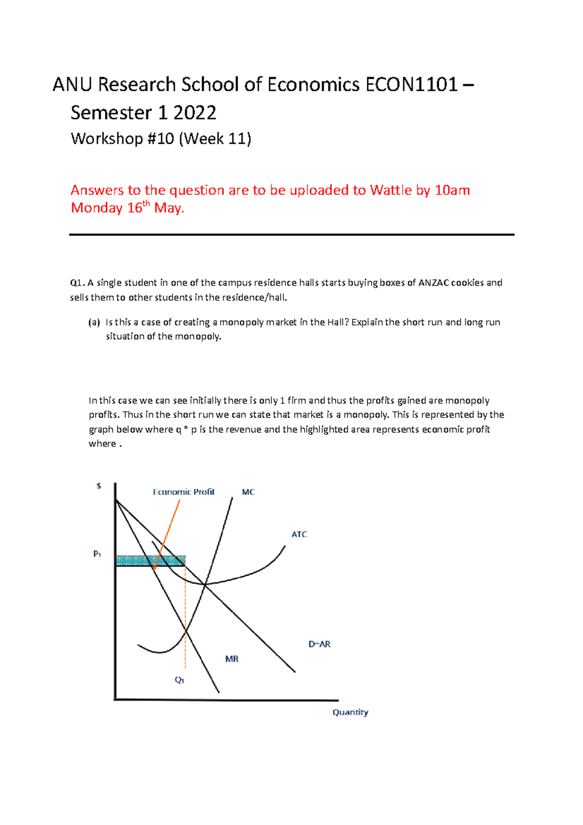 Workshop 10 Questions - ANU Research School of Economics ECON1101 ...