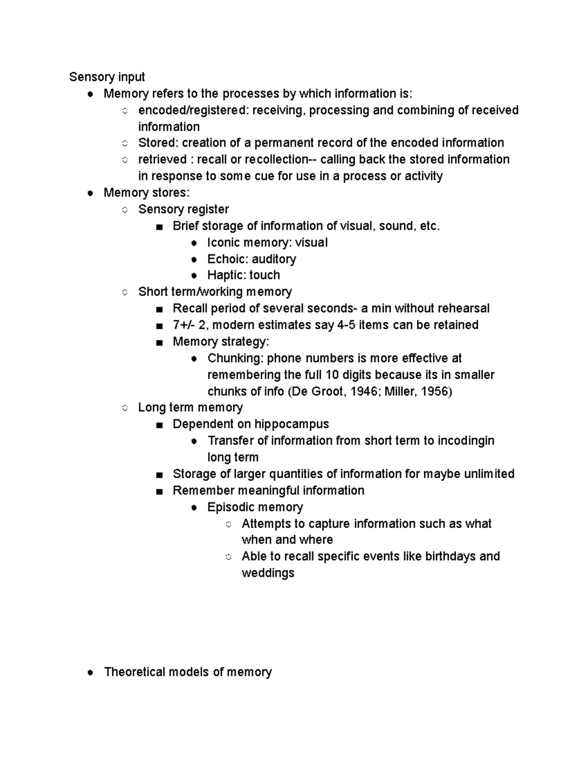 Mem & Cog study guide - lecture notes for memory and cognition module ...