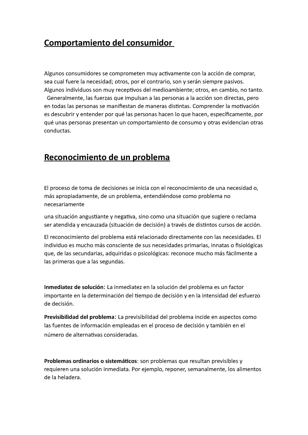 Comportamiento Del Consumidor Resumen Original - Comportamiento Del ...