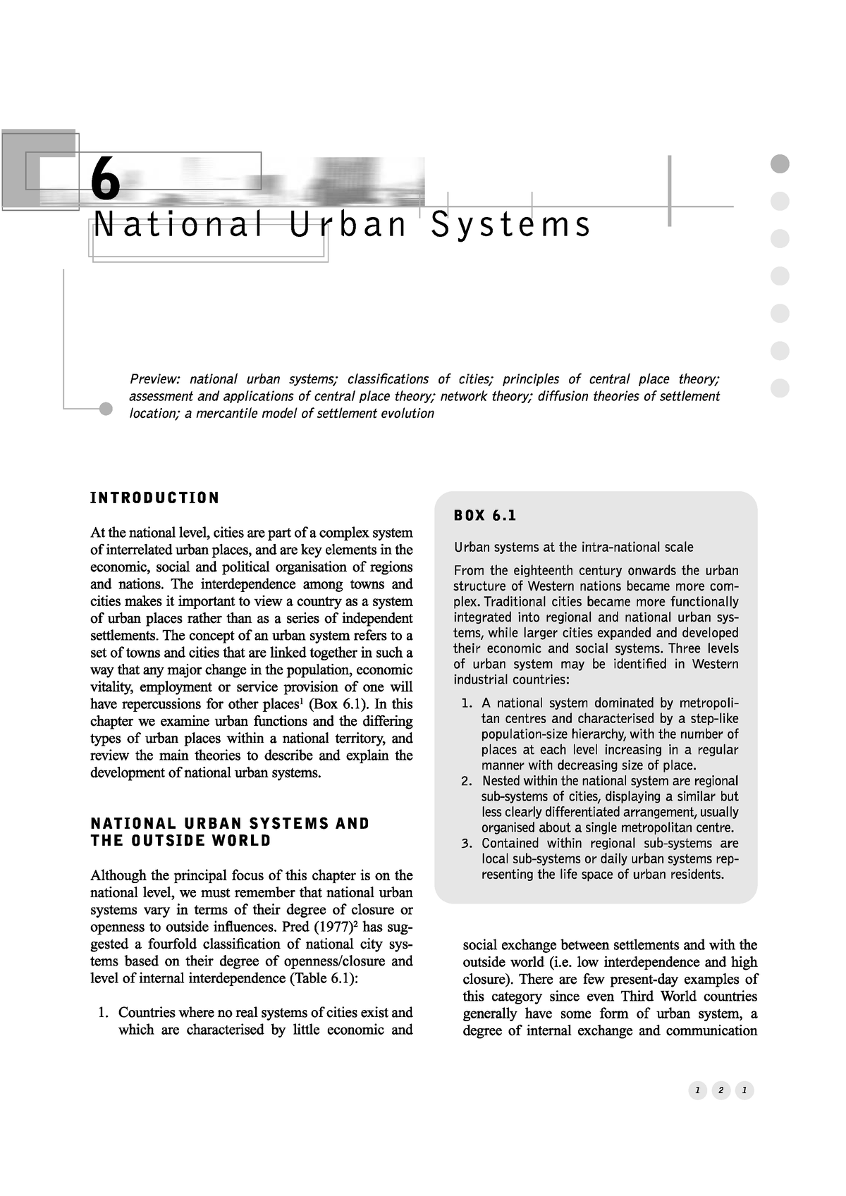 National Urban System Chapter 6-Pacione-Urban Geography - BA( Hons ...