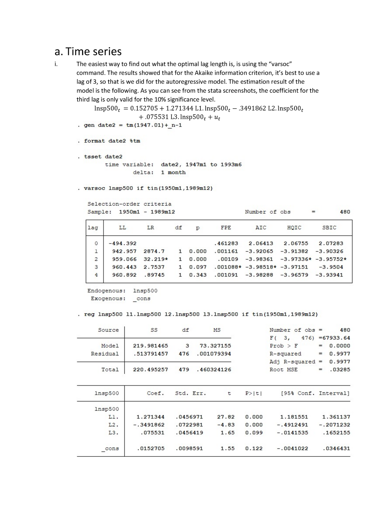 Econometrics Week 3 - A. Time Series I. The Easiest Way To Find Out ...