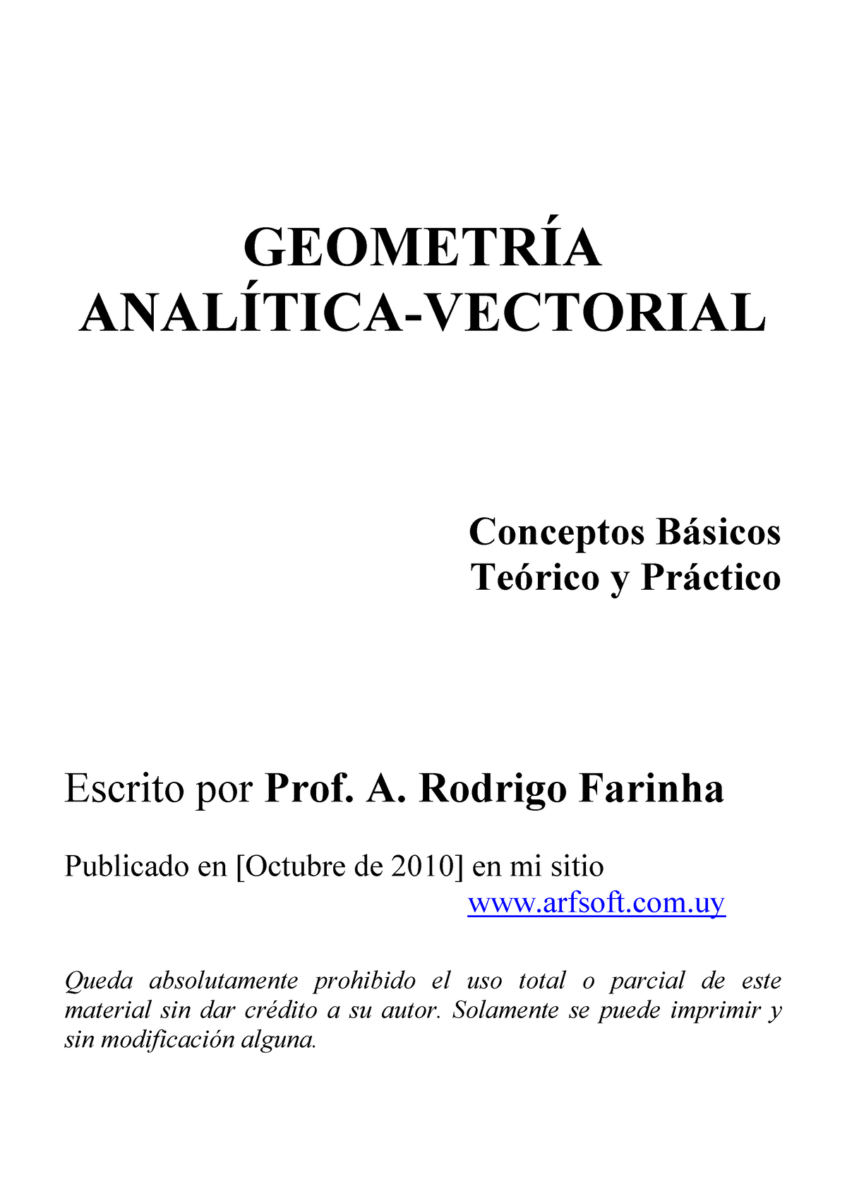 Geometría Analítica Y Vectorial - - Studocu