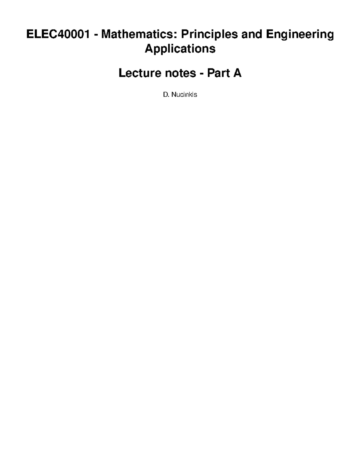 EE-notes gap A - mathsA notes with blank - ELEC40001 - Mathematics ...
