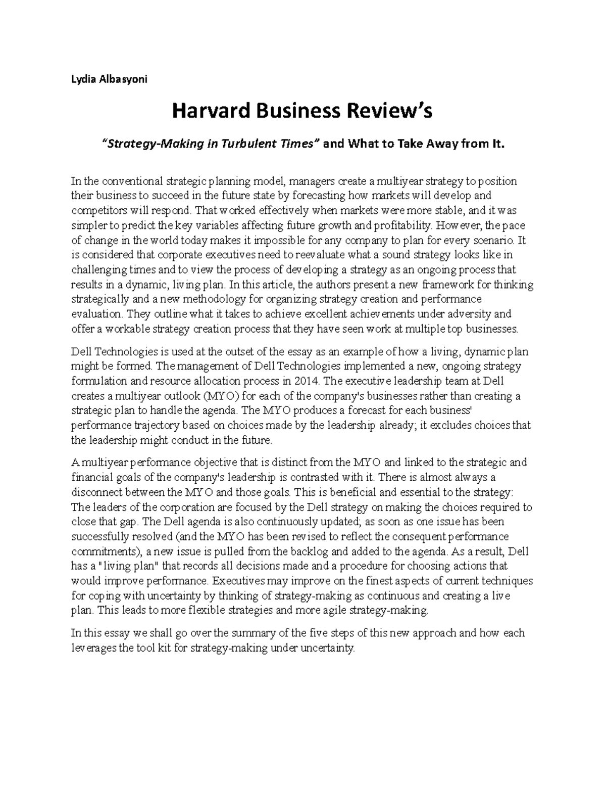 Harvard Business Review-Lydia Albasyoni - Lydia Albasyoni Harvard ...