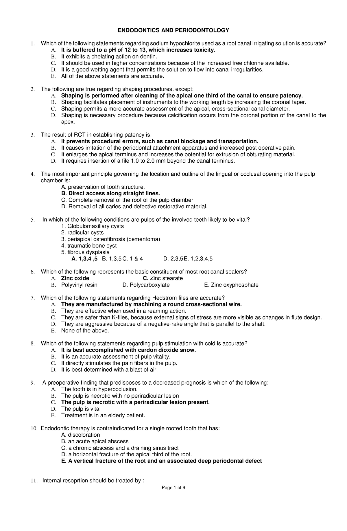 Ceu-pre-board-exam-9-endo-periodocx compress - ENDODONTICS AND ...