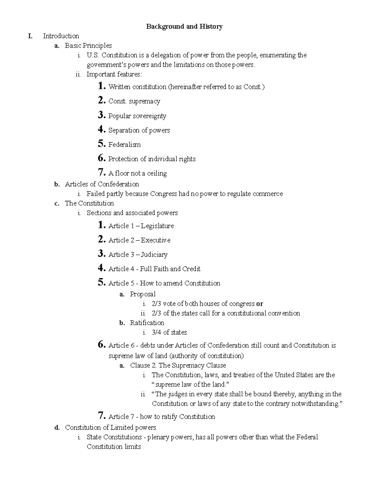 Con Law 1 2020 - Constitutional Law (1 Of 2). Covers General And ...