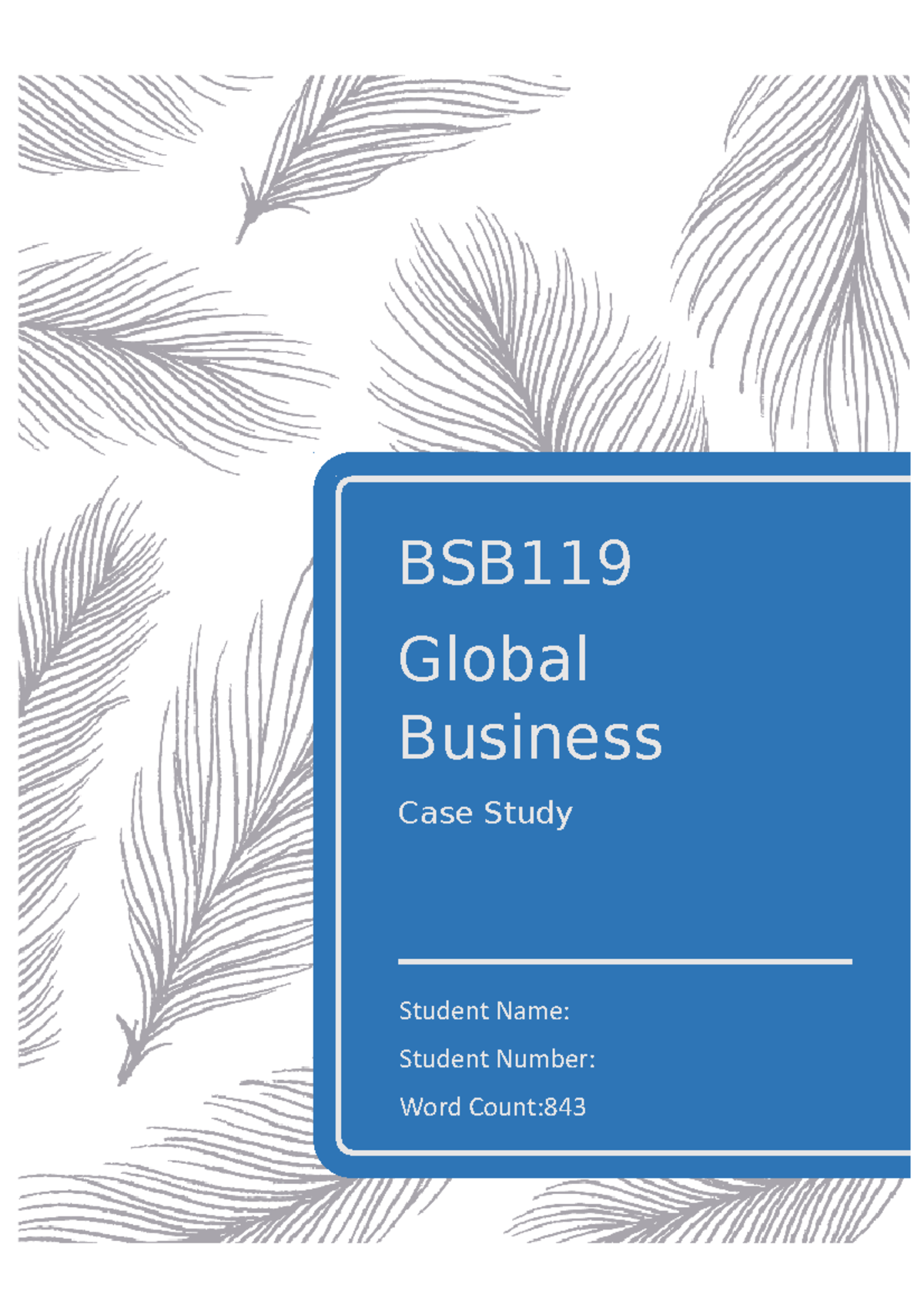 case study on global business