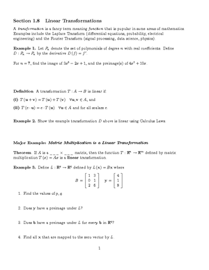 Sec2p9 Dimension Rank Handout - Section 2 Subspace Dimension and Matrix ...