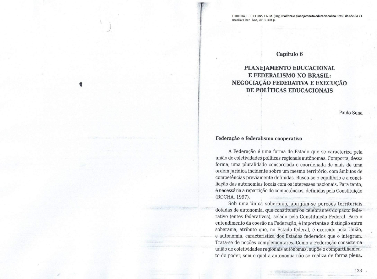 Texto 3 Planejamento Educacional E Federalismo No Brasil.negociação ...