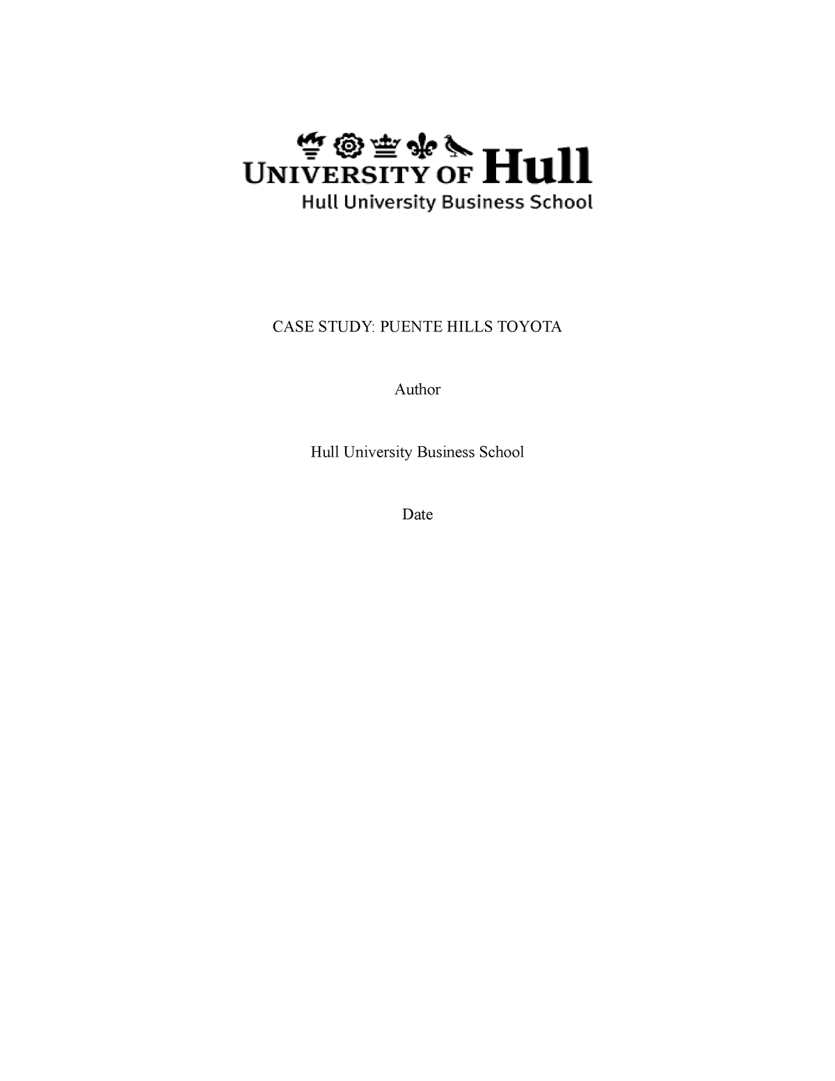 university of hull thesis