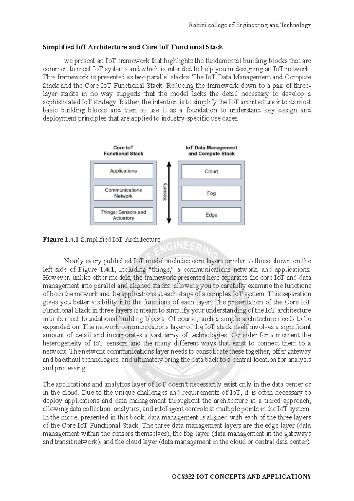 Rohini 60698112657 - This notes gives basic structure of IOT ...