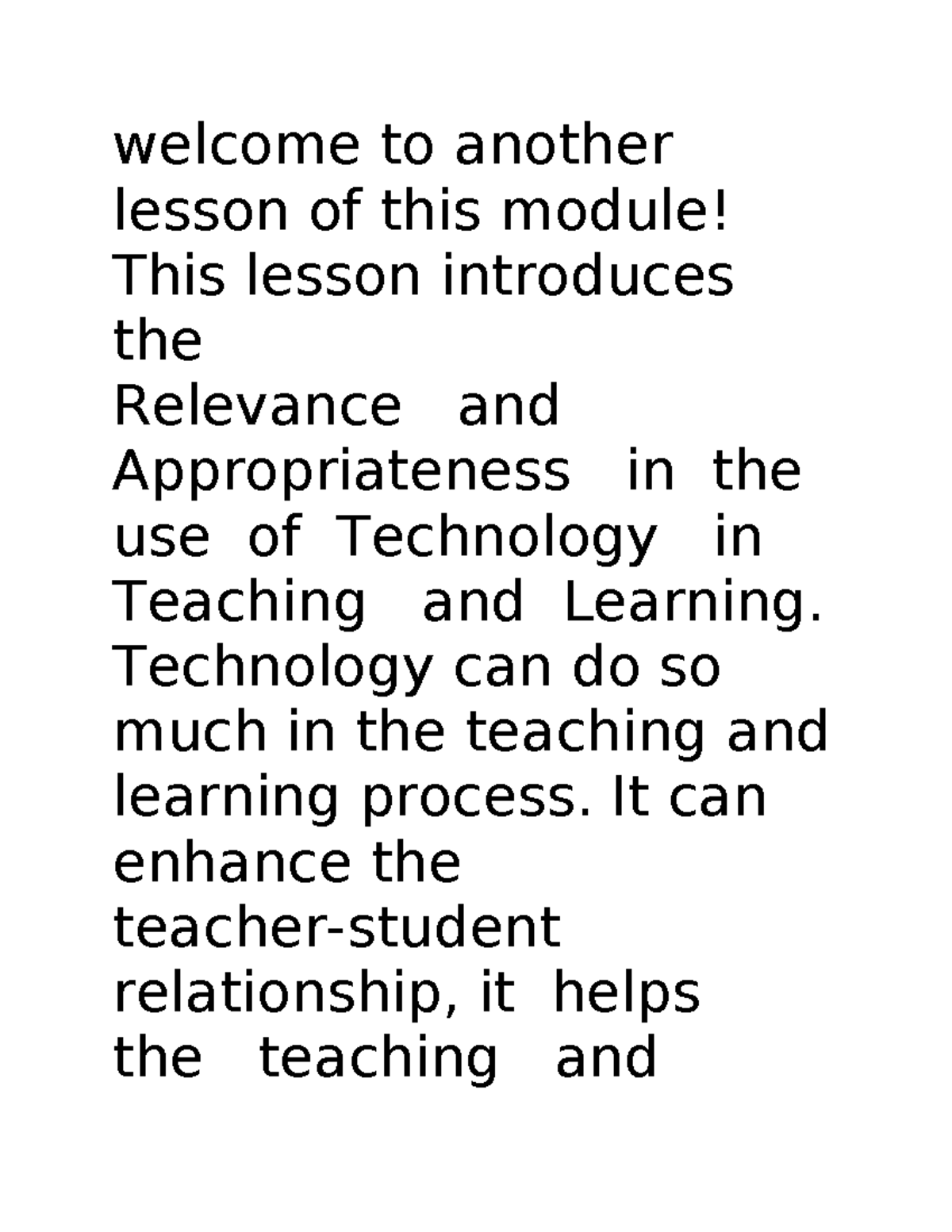 Script - welcome to another lesson of this module! This lesson ...