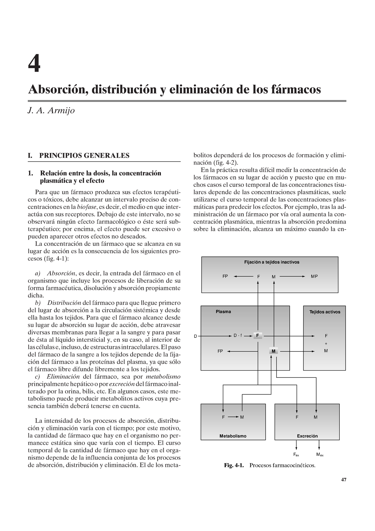 Absorcion, Distribución Y Eliminación De Farmacos - I. PRINCIPIOS ...