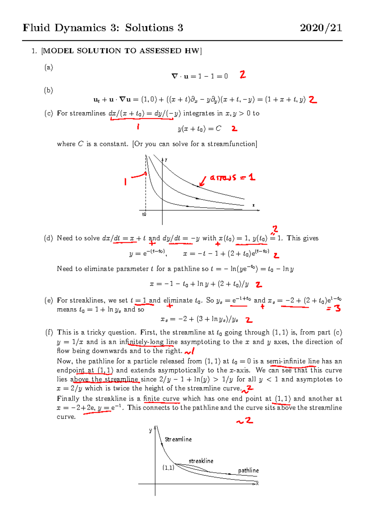 Fluid Dynamics worksheet Solutions 3 Fluid Dynamics 3 Solutions 3