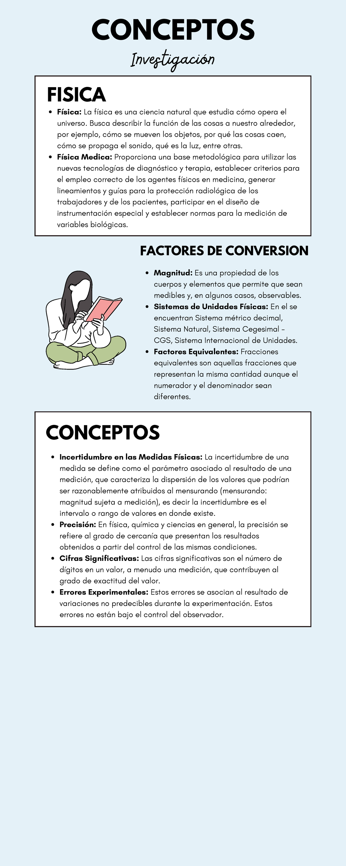 Investigacion - Phisics Terms - CONCEPTOS Investigación FISICA FACTORES ...