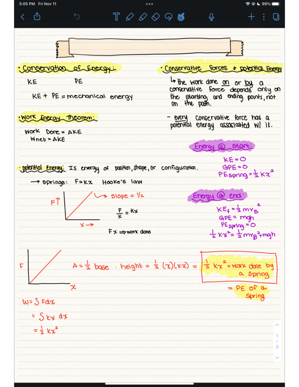 Conversation Of Energy - PHYS111 - Studocu