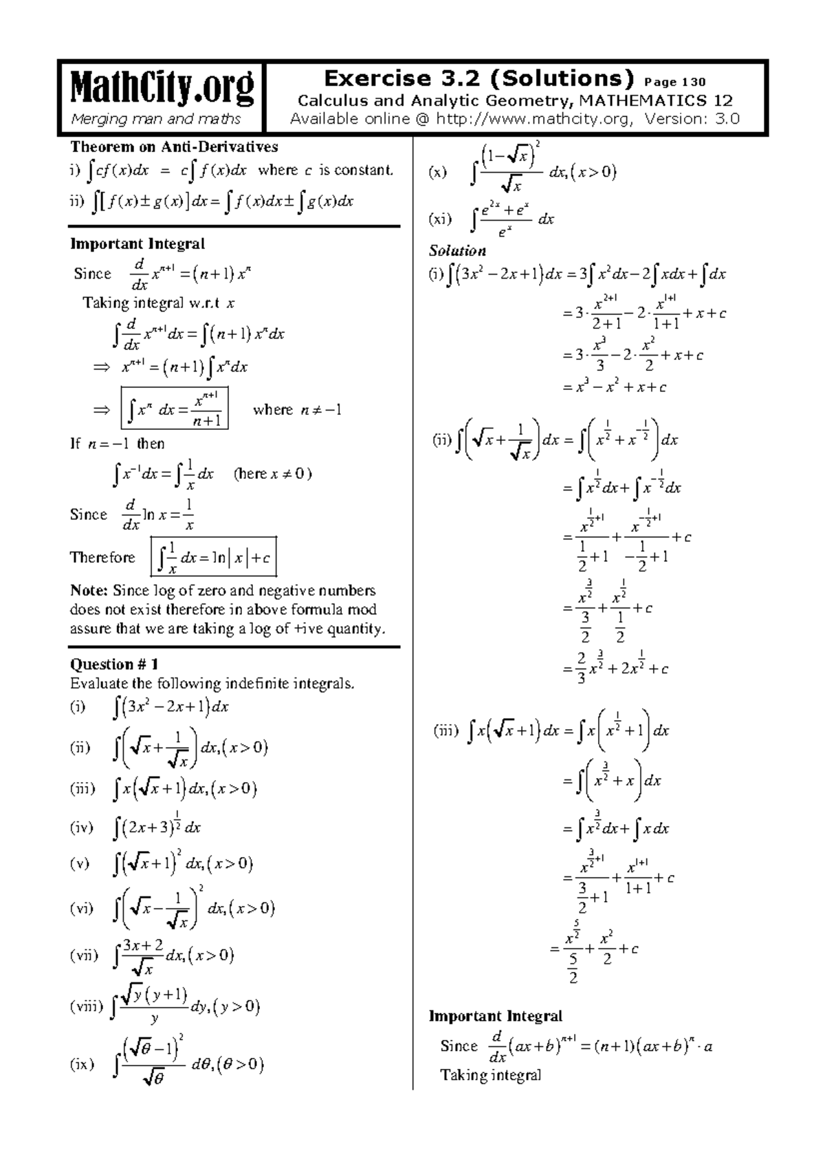 Ex 3 2 Fsc Part2 Ver3 Easy Notes Mathcity Merging Man And Maths Exercise 3 Solutions Page 9536