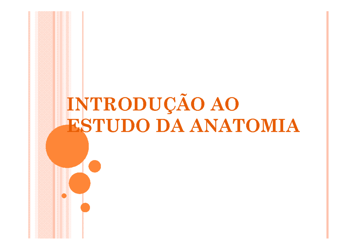 Introd Est Anatomia [Modo De Compatibilidade] - - Studocu