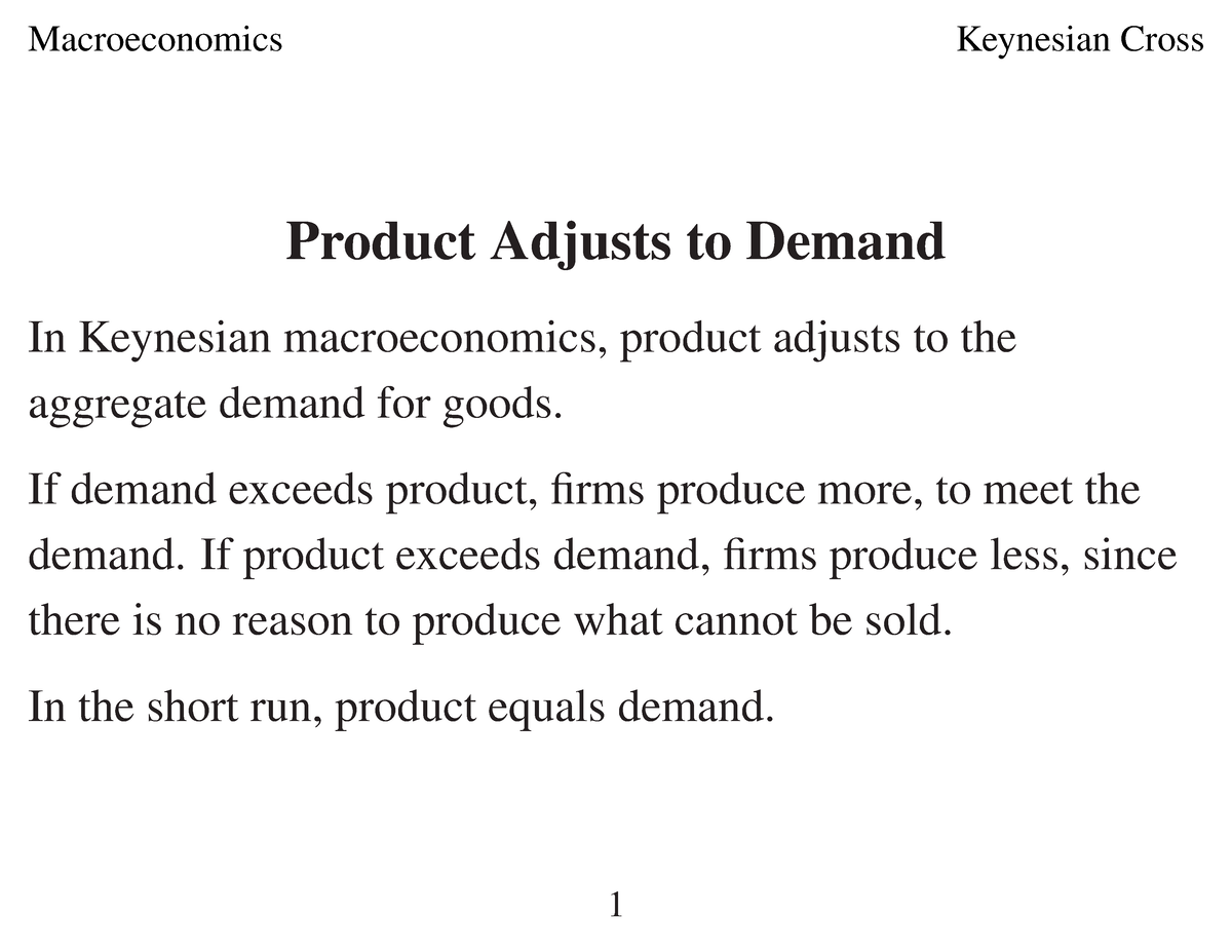 Keynesian Cross - Makes Clear It's Nonsense Don't Even - Product ...