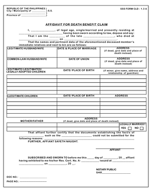 Sss form cld 1 3 download: Fill out & sign online