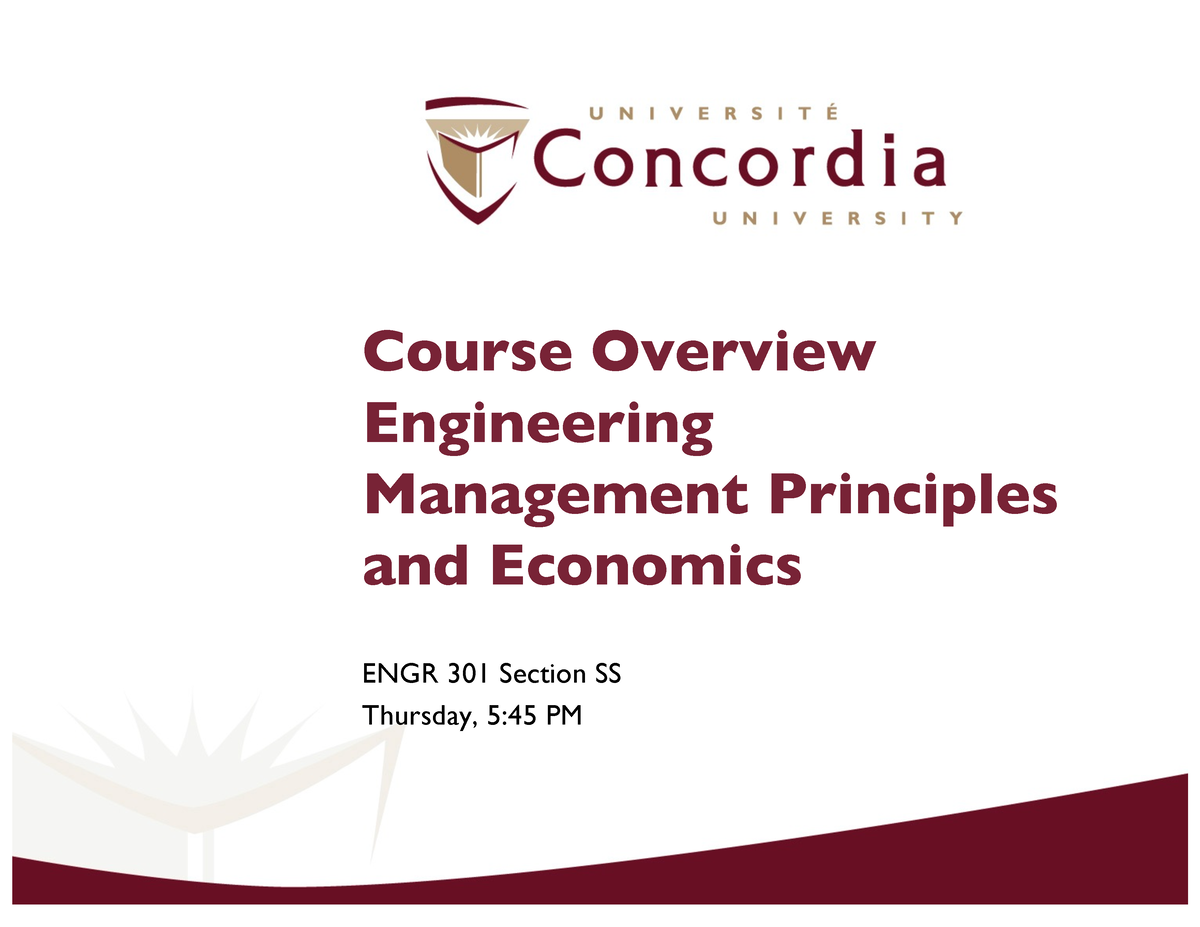 coursework for engineering management