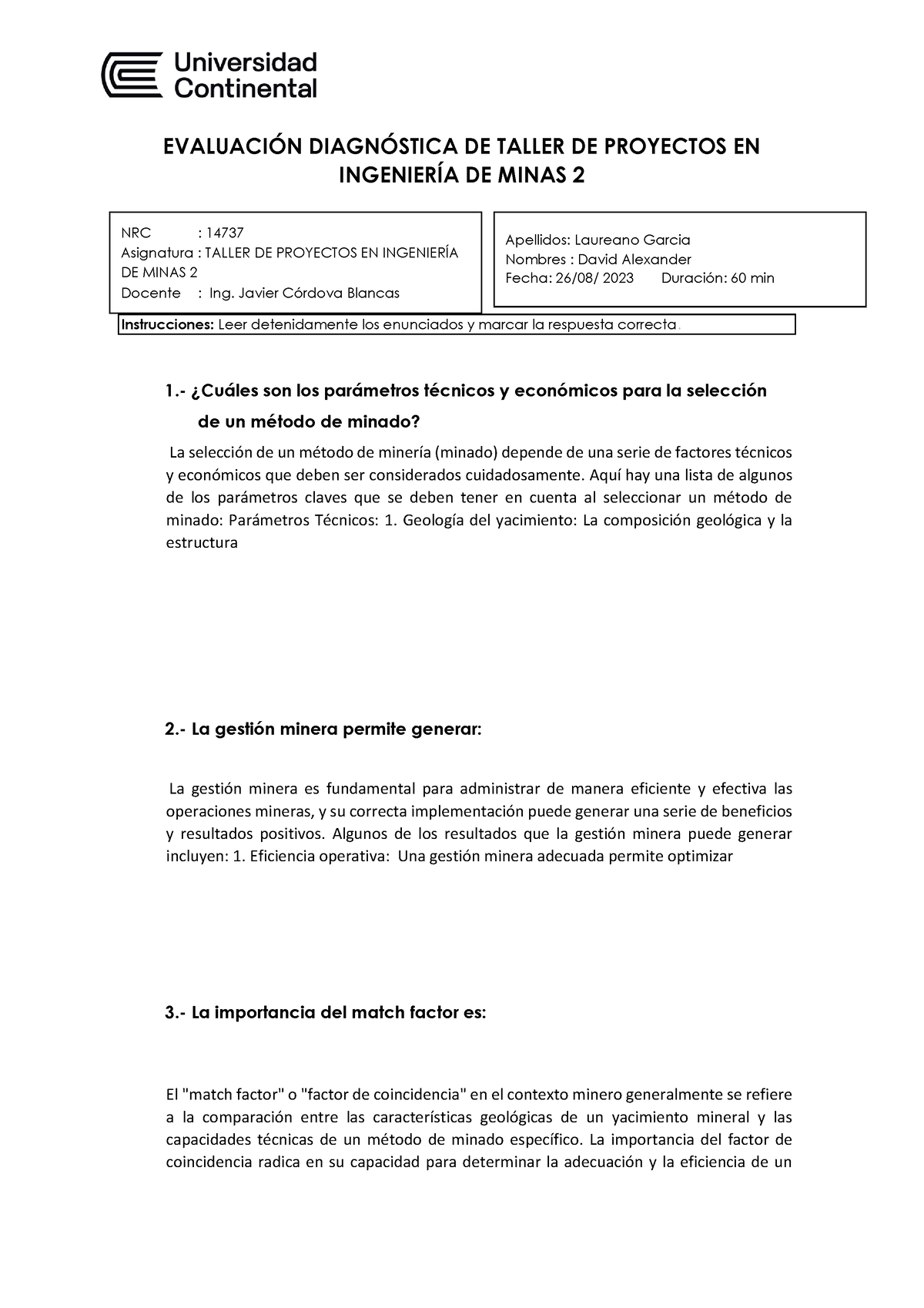 Evaluaci N Diagn Stica Laureano Evaluacin Diagnstica De Taller De