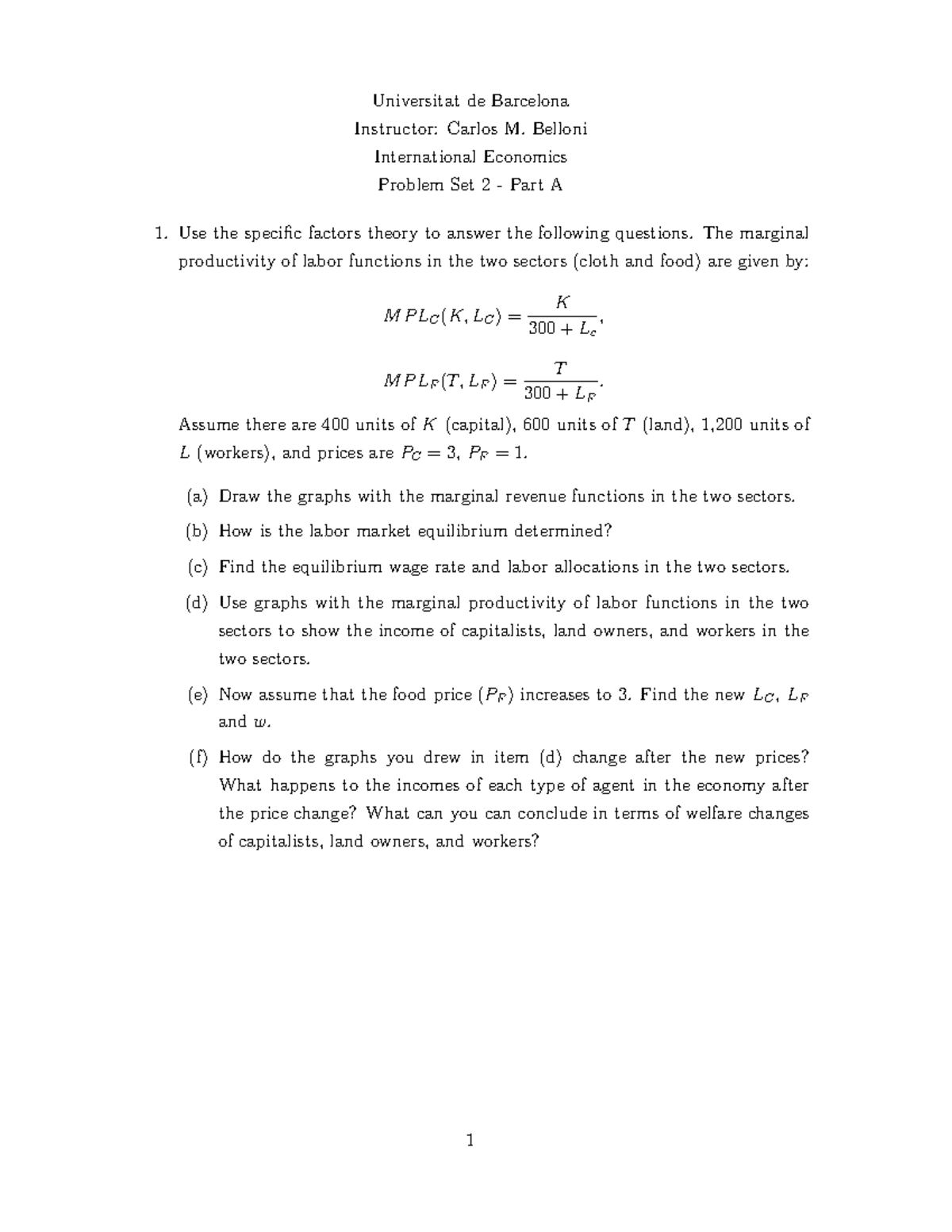 Problem set 2A (non-solved) - Universitat de Barcelona Instructor ...