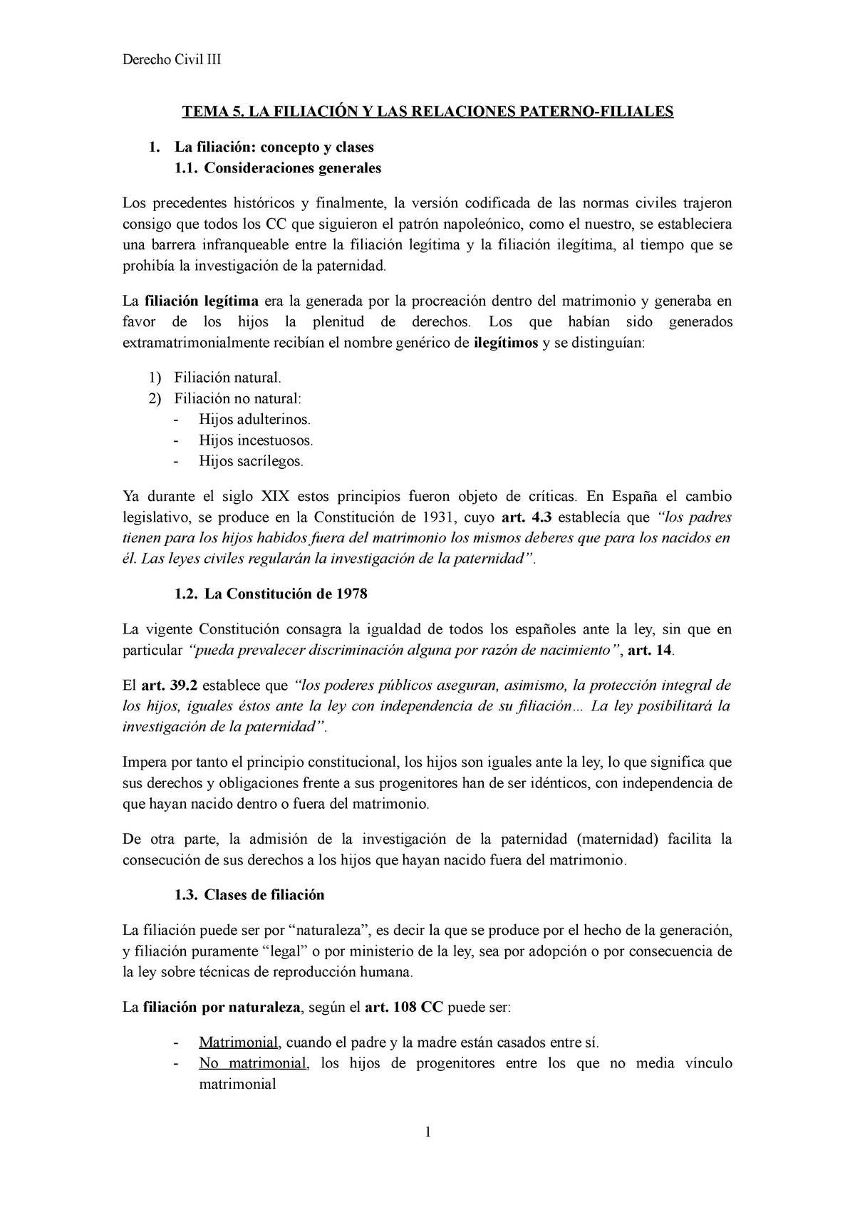 Tema 5 La Filiacion Y Las Re Laciones Paterno Filiales Tema 5 La FiliaciÓn Y Las Relaciones 2764
