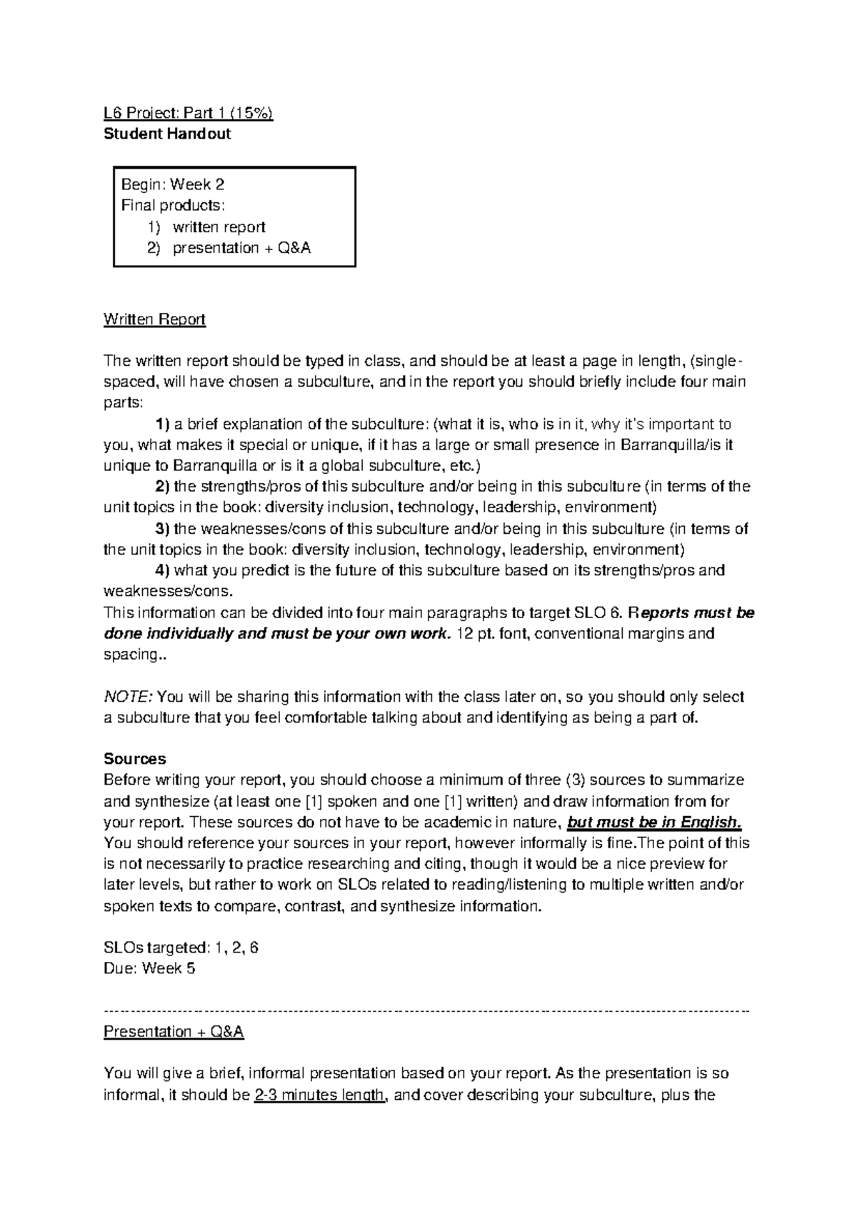 Student Handout 202210 - L6 Project: Part 1 (15%) Student Handout Begin ...