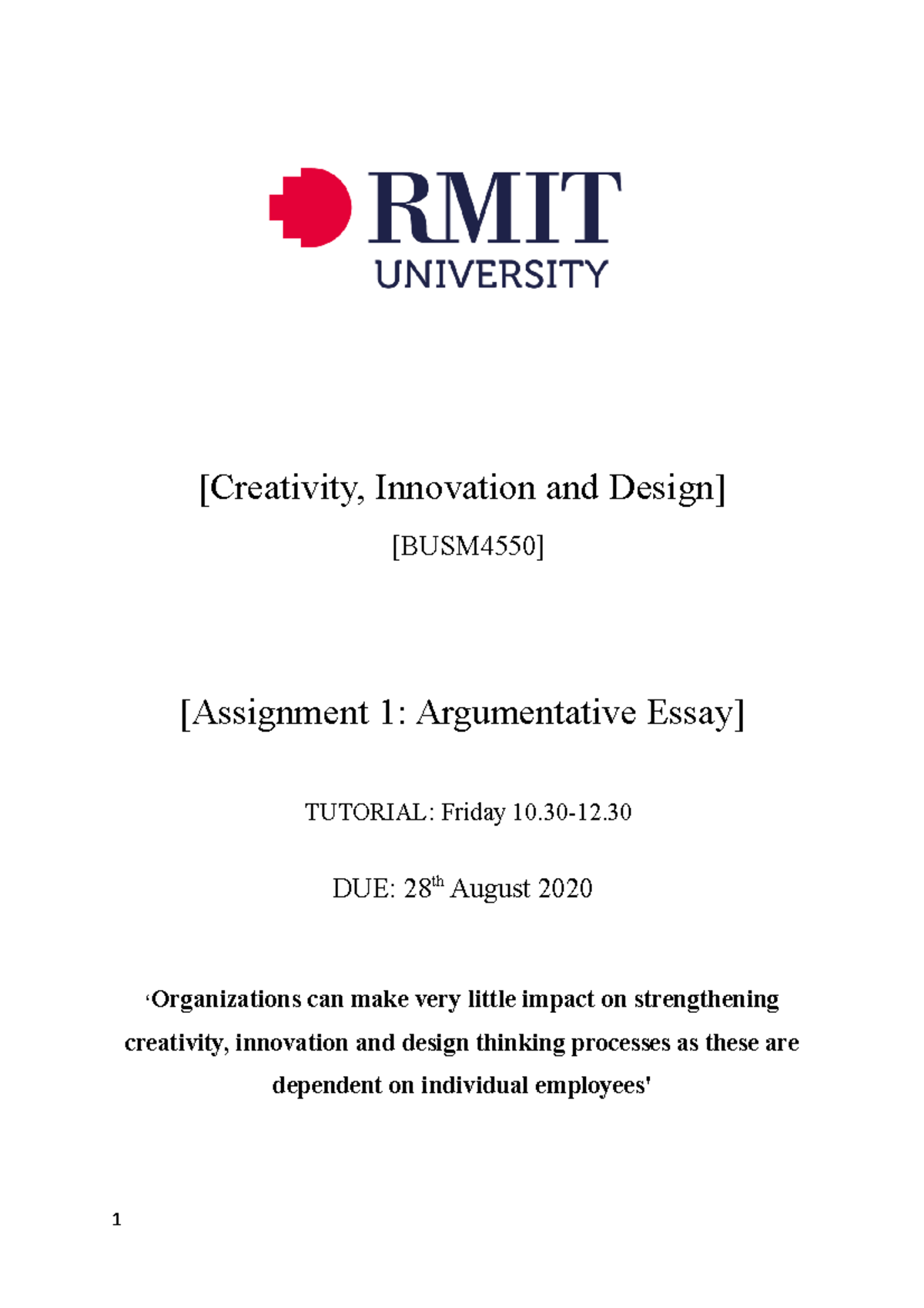 creativity and innovation essay