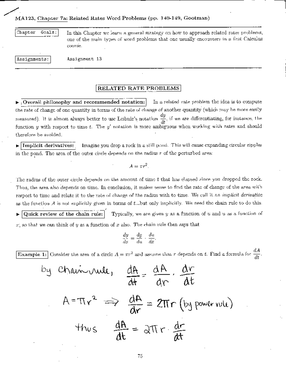 Chapter 7a answers - Lecture notes 7a - /. lVIA123, Chapter 7a: Related ...