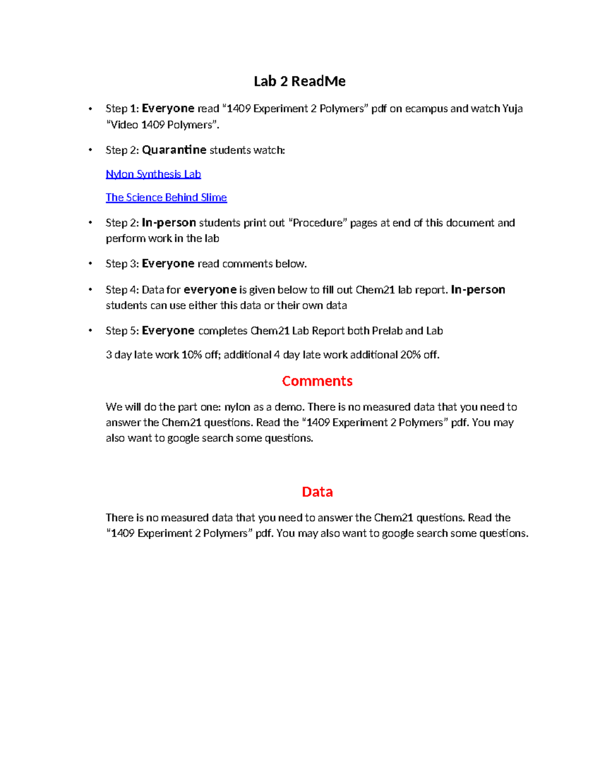 Lab 2 Read Me - Lab 2 for Gen Chem for Engineering - Lab 2 ReadMe ...