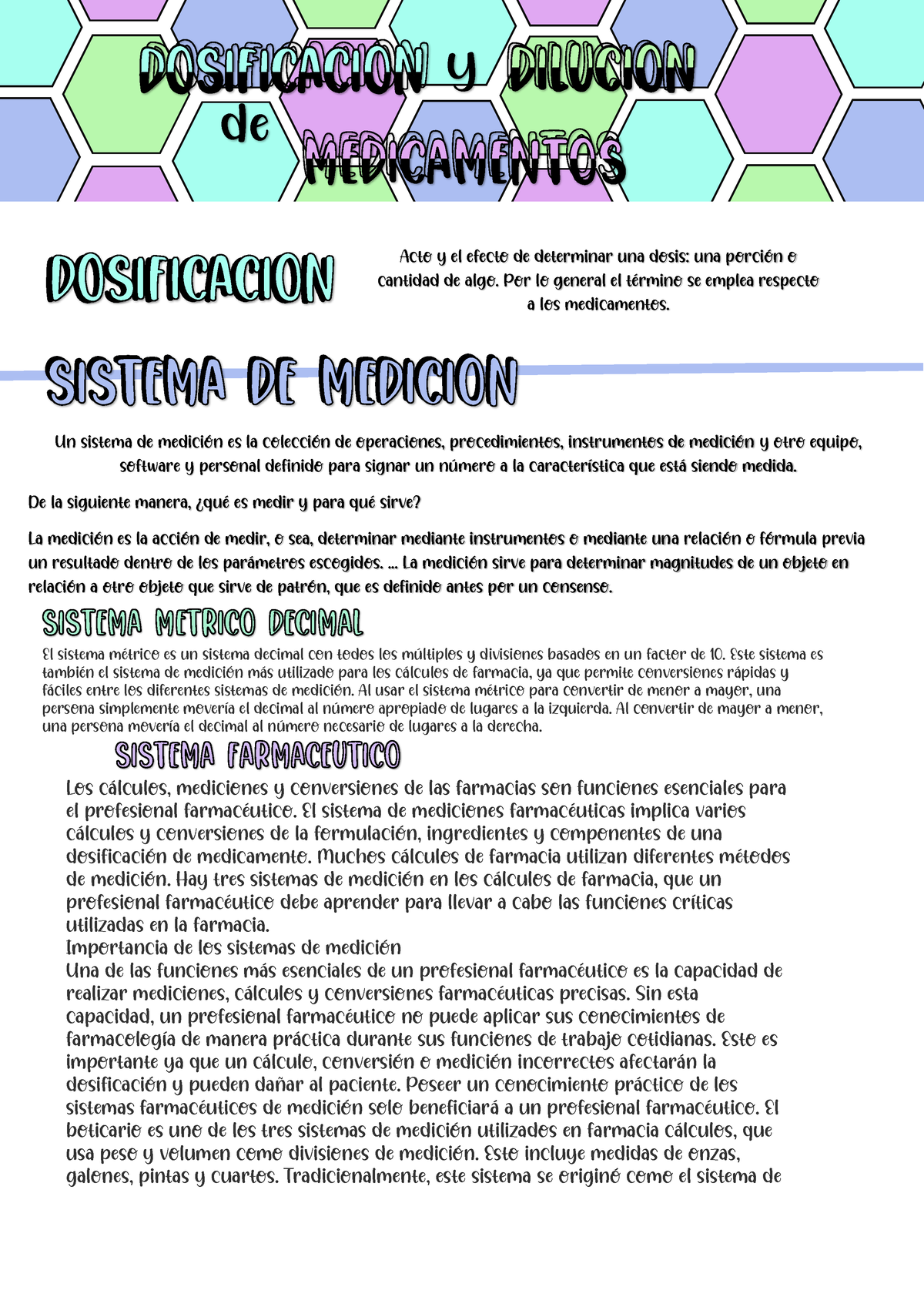 Dosificacion Y Dilucion DE Medicamentos - Los C·lculos, Mediciones Y ...